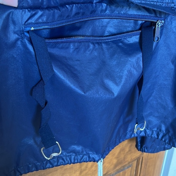 Vintage IZOD LACOSTE Anorak Jacket Hooded Half-Zip Windbreaker in Navy| Men's S - Picture 6 of 9